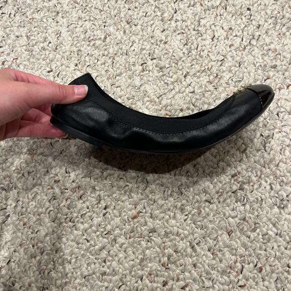 Tory Burch Jolie Ballet Flats Leather Sz 8.5 Casual Formal Elastic Band - Picture 8 of 8